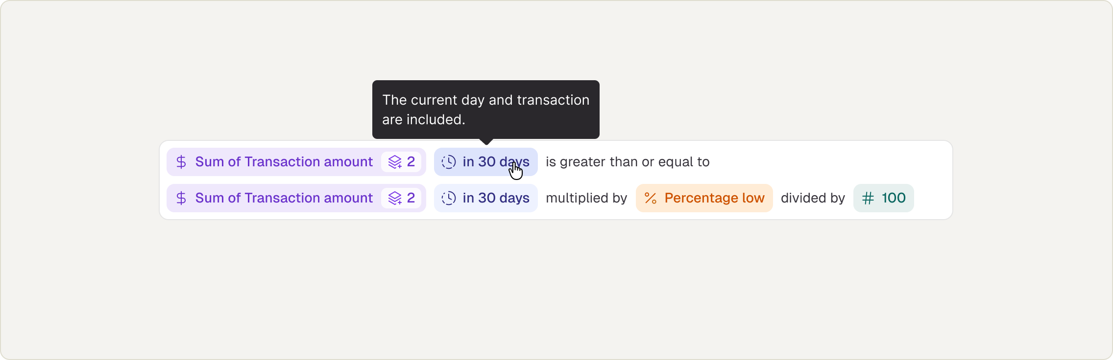 Tooltip for contextual information